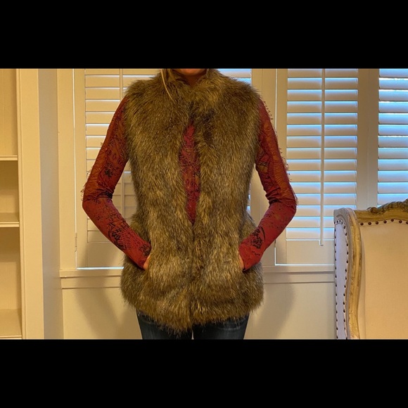 Rachel Zoe faux fur vest - Picture 1 of 10